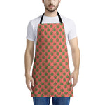 Green And Pink Cannabis Leaf Print Apron
