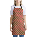 Green And Pink Cannabis Leaf Print Apron