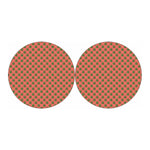 Green And Pink Cannabis Leaf Print Car Coasters