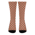Green And Pink Cannabis Leaf Print Crew Socks
