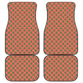 Green And Pink Cannabis Leaf Print Front and Back Car Floor Mats