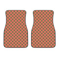 Green And Pink Cannabis Leaf Print Front Car Floor Mats