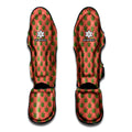 Green And Pink Cannabis Leaf Print Muay Thai Shin Guards
