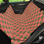 Green And Pink Cannabis Leaf Print Pet Car Back Seat Cover