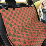 Green And Pink Cannabis Leaf Print Pet Car Back Seat Cover