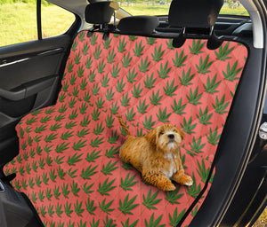 Green And Pink Cannabis Leaf Print Pet Car Back Seat Cover