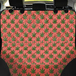 Green And Pink Cannabis Leaf Print Pet Car Back Seat Cover