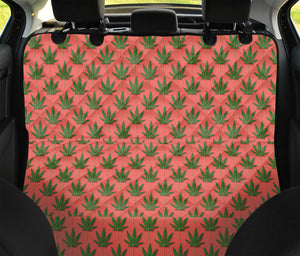 Green And Pink Cannabis Leaf Print Pet Car Back Seat Cover