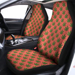 Green And Pink Cannabis Leaf Print Universal Fit Car Seat Covers