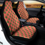 Green And Pink Cannabis Leaf Print Universal Fit Car Seat Covers