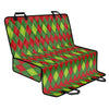 Green And Red Christmas Argyle Print Pet Car Back Seat Cover