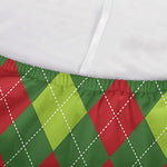 Green And Red Christmas Argyle Print Sofa Cover