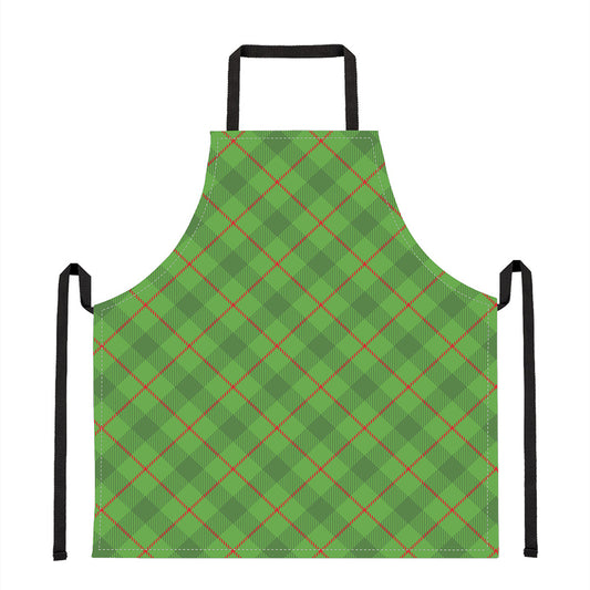 Green And Red Plaid Pattern Print Apron
