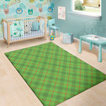 Green And Red Plaid Pattern Print Area Rug