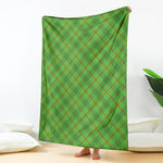 Green And Red Plaid Pattern Print Blanket