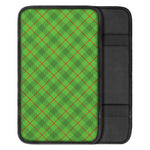 Green And Red Plaid Pattern Print Car Center Console Cover