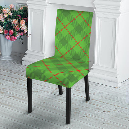 Green And Red Plaid Pattern Print Dining Chair Slipcover