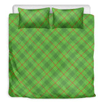 Green And Red Plaid Pattern Print Duvet Cover Bedding Set