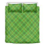 Green And Red Plaid Pattern Print Duvet Cover Bedding Set