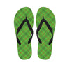 Green And Red Plaid Pattern Print Flip Flops