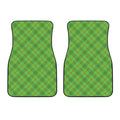 Green And Red Plaid Pattern Print Front Car Floor Mats