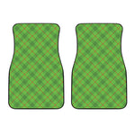 Green And Red Plaid Pattern Print Front Car Floor Mats