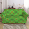 Green And Red Plaid Pattern Print Loveseat Slipcover