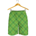 Green And Red Plaid Pattern Print Men's Shorts