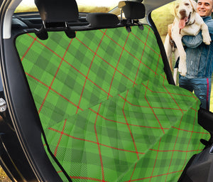 Green And Red Plaid Pattern Print Pet Car Back Seat Cover