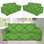 Green And Red Plaid Pattern Print Sofa Slipcover