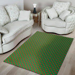 Green And Red Polka Dot Pattern Print Area Rug