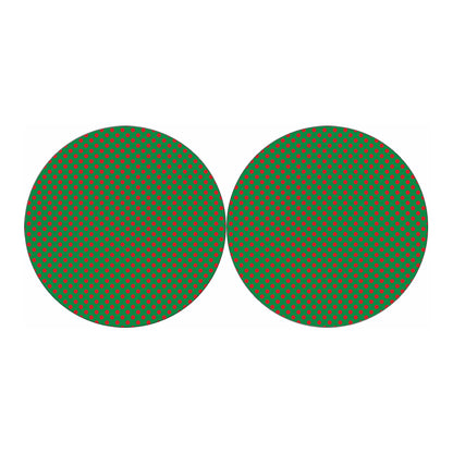 Green And Red Polka Dot Pattern Print Car Coasters