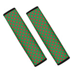 Green And Red Polka Dot Pattern Print Car Seat Belt Covers