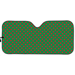 Green And Red Polka Dot Pattern Print Car Sun Shade