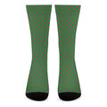 Green And Red Polka Dot Pattern Print Crew Socks