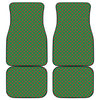 Green And Red Polka Dot Pattern Print Front and Back Car Floor Mats