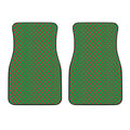 Green And Red Polka Dot Pattern Print Front Car Floor Mats