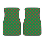 Green And Red Polka Dot Pattern Print Front Car Floor Mats