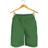 Green And Red Polka Dot Pattern Print Men's Shorts