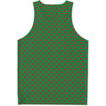 Green And Red Polka Dot Pattern Print Men's Tank Top