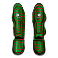 Green And Red Polka Dot Pattern Print Muay Thai Shin Guards