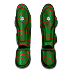 Green And Red Polka Dot Pattern Print Muay Thai Shin Guard