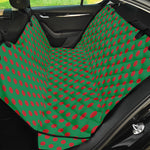 Green And Red Polka Dot Pattern Print Pet Car Back Seat Cover