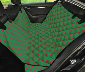 Green And Red Polka Dot Pattern Print Pet Car Back Seat Cover