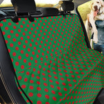 Green And Red Polka Dot Pattern Print Pet Car Back Seat Cover