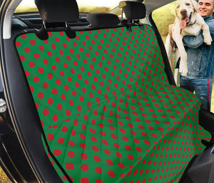 Green And Red Polka Dot Pattern Print Pet Car Back Seat Cover