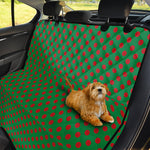 Green And Red Polka Dot Pattern Print Pet Car Back Seat Cover