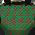 Green And Red Polka Dot Pattern Print Pet Car Back Seat Cover