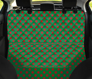 Green And Red Polka Dot Pattern Print Pet Car Back Seat Cover