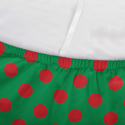Green And Red Polka Dot Pattern Print Sofa Cover